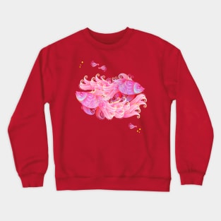 Pink fishes Crewneck Sweatshirt